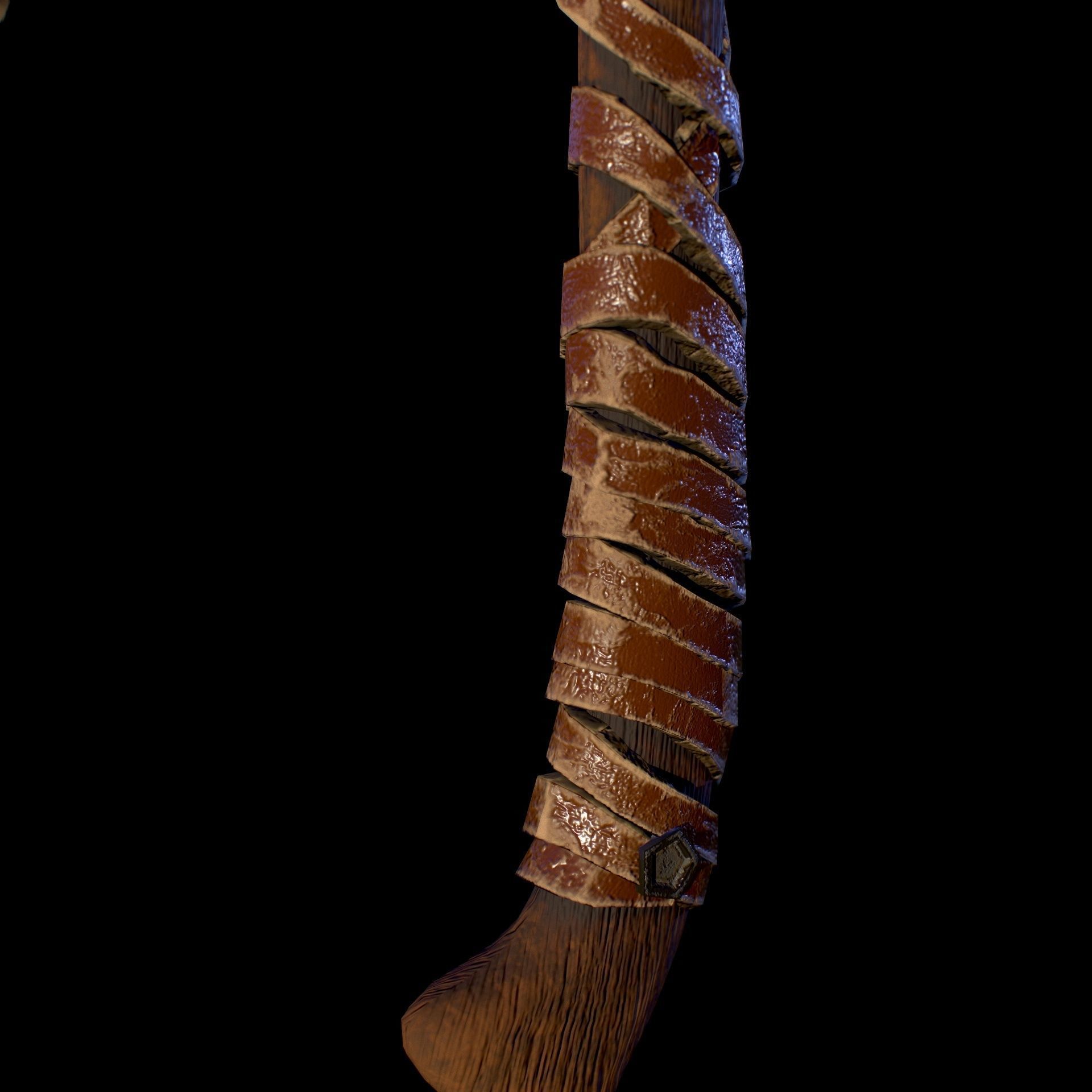 HIE Game Ready Viking Axe D180212 Low-poly 3D model_1