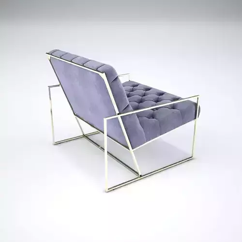 Tufted Thin Frame Lounge Chair 