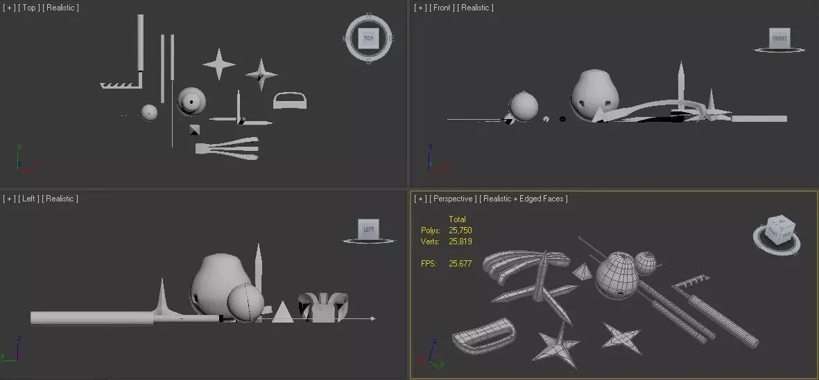 Weapons 3 texture pack Low-poly 3D model_0