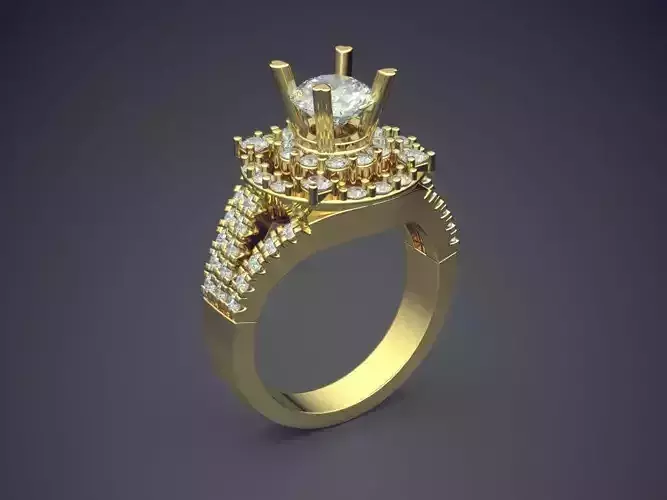 Ring With Diamonds 1195 3D print model