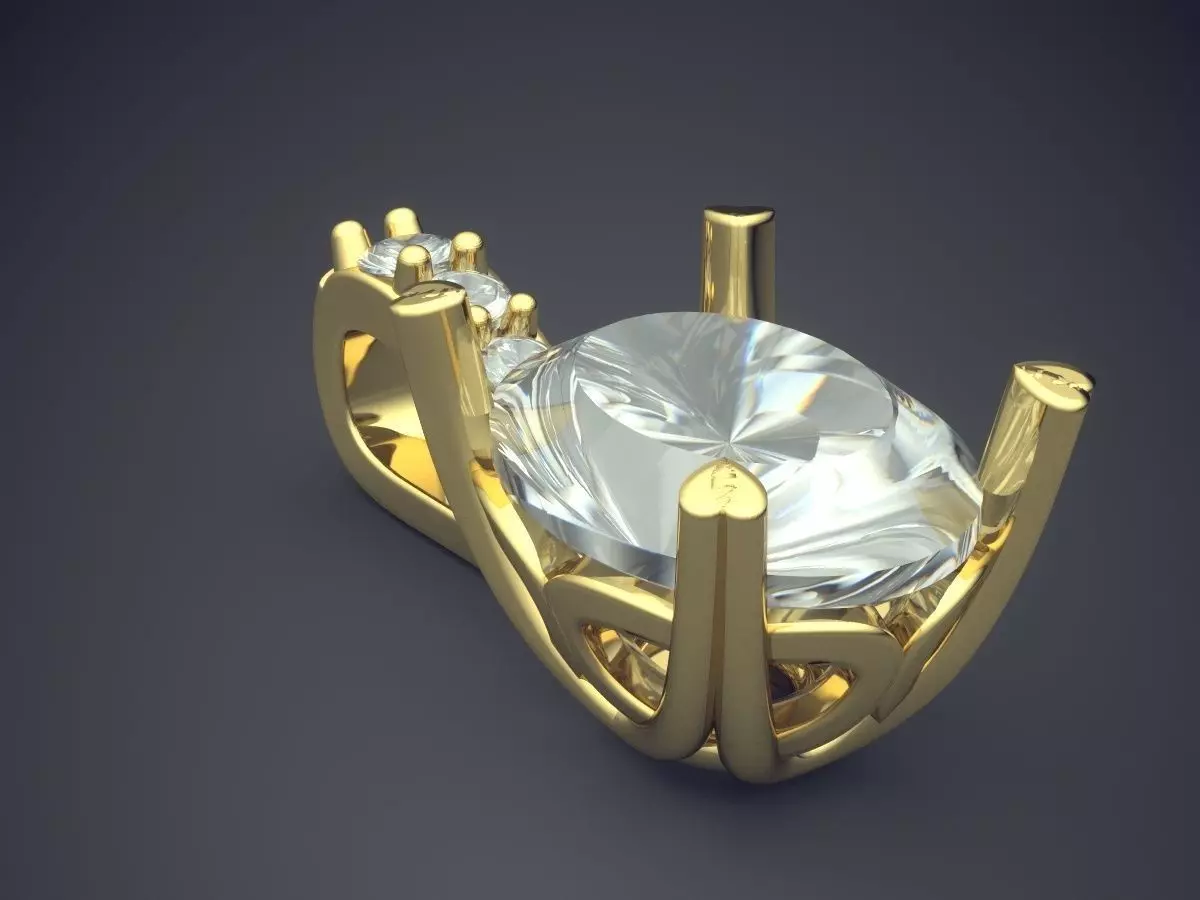 Pendant With Pearl 1320 3D print model_0