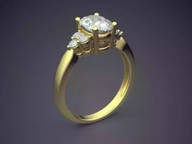Engagement Ring With Diamonds 1339