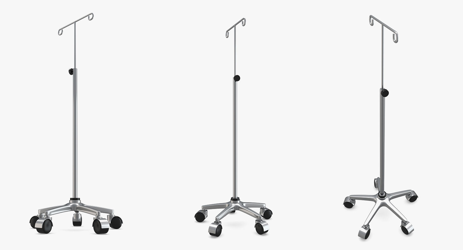 Medical - Iv Stand 3D model_2