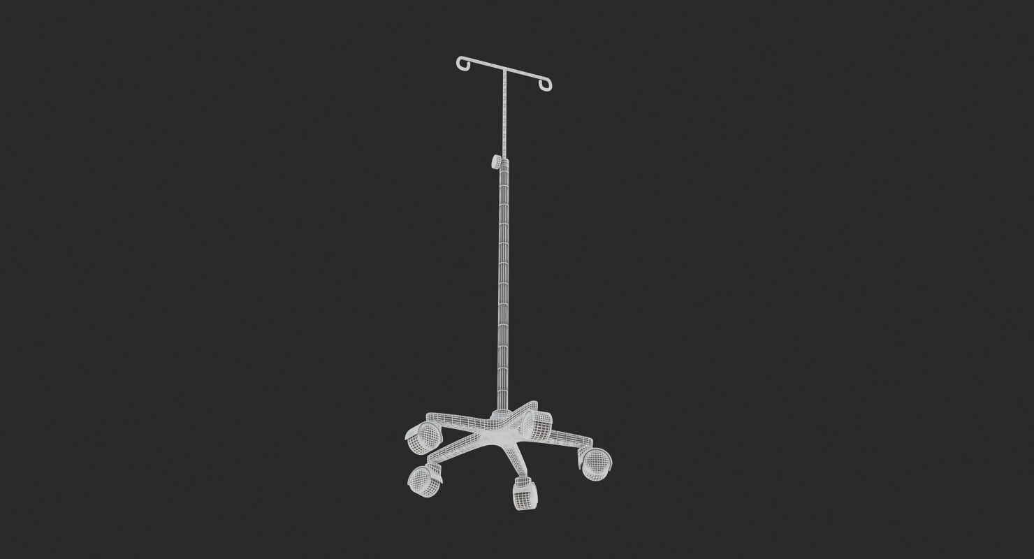 Medical - Iv Stand 3D model_4