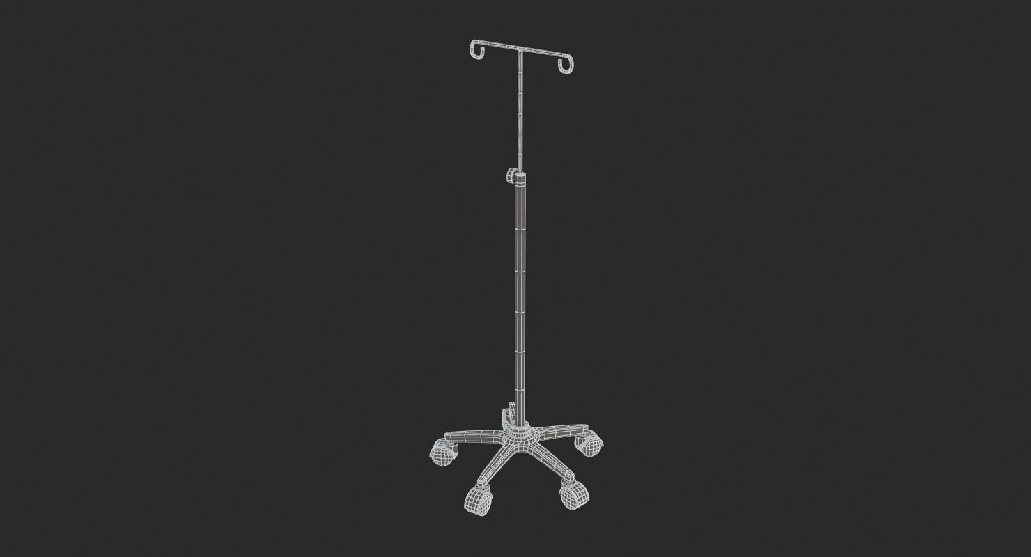 Medical - Iv Stand 3D model_5