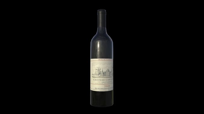 wine bottle Low-poly 3D model