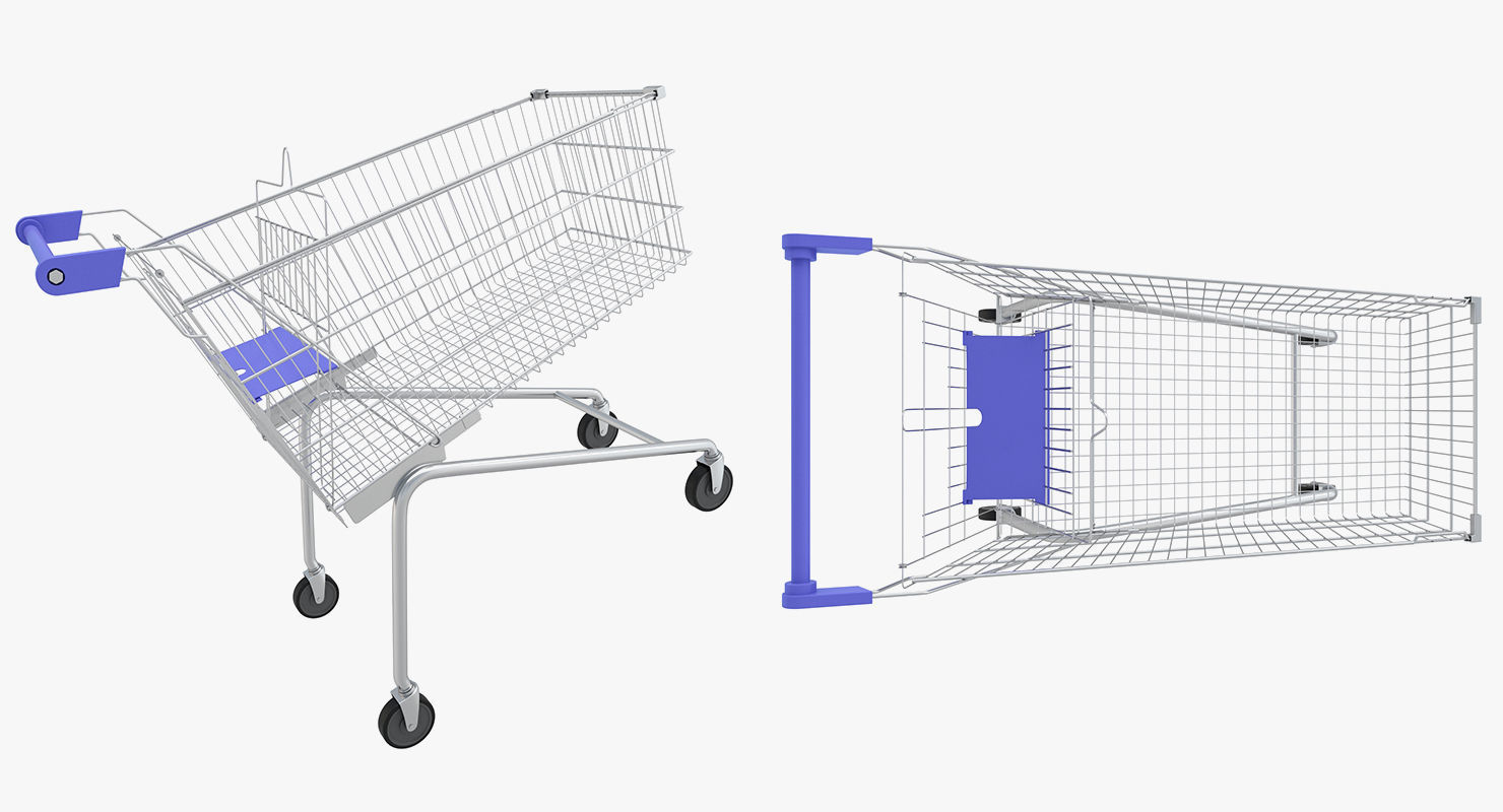 Supermarket - Shopping Cart 3D model_2