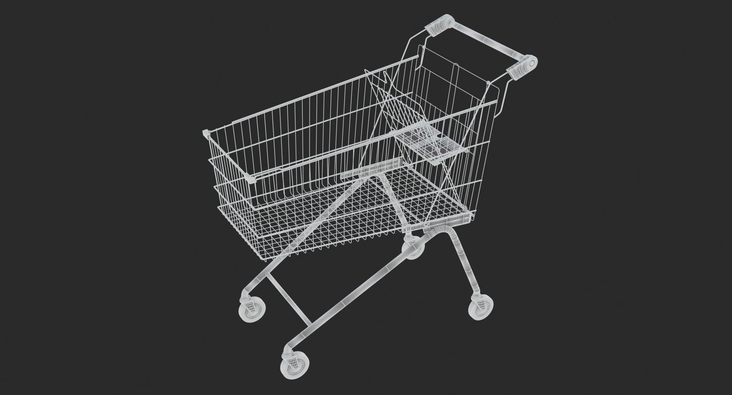 Supermarket - Shopping Cart 3D model_7