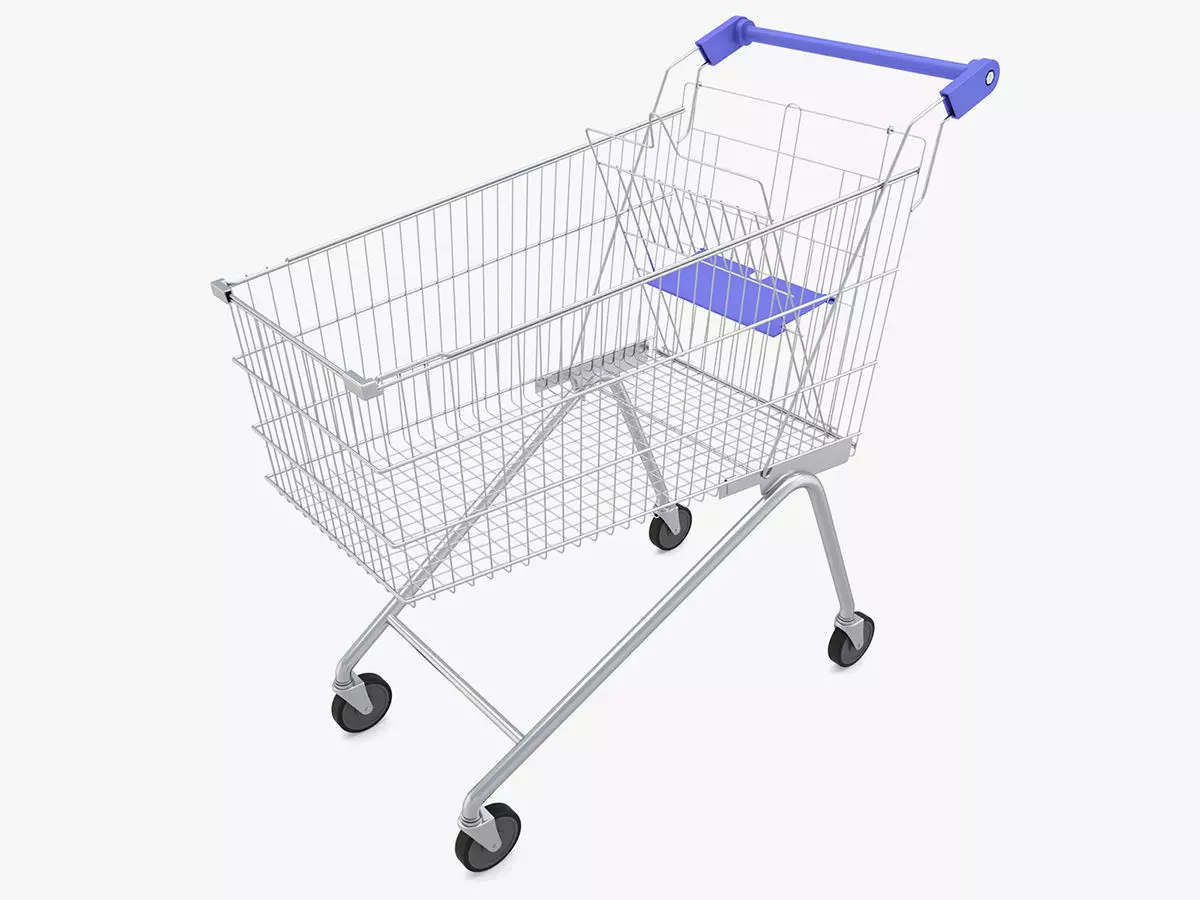 Supermarket - Shopping Cart 3D model_0