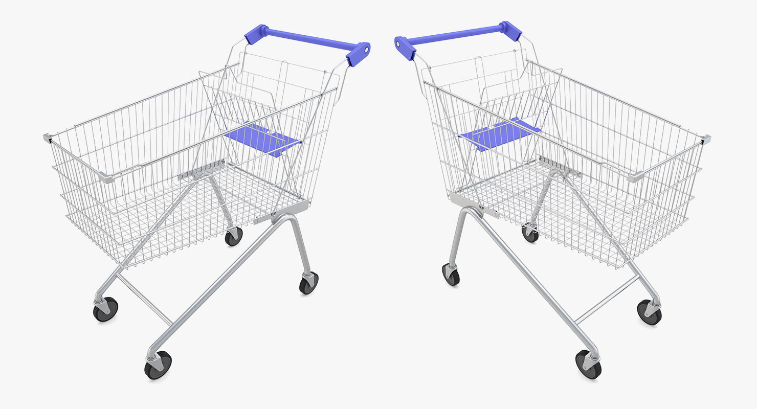 Supermarket - Shopping Cart 3D model_3