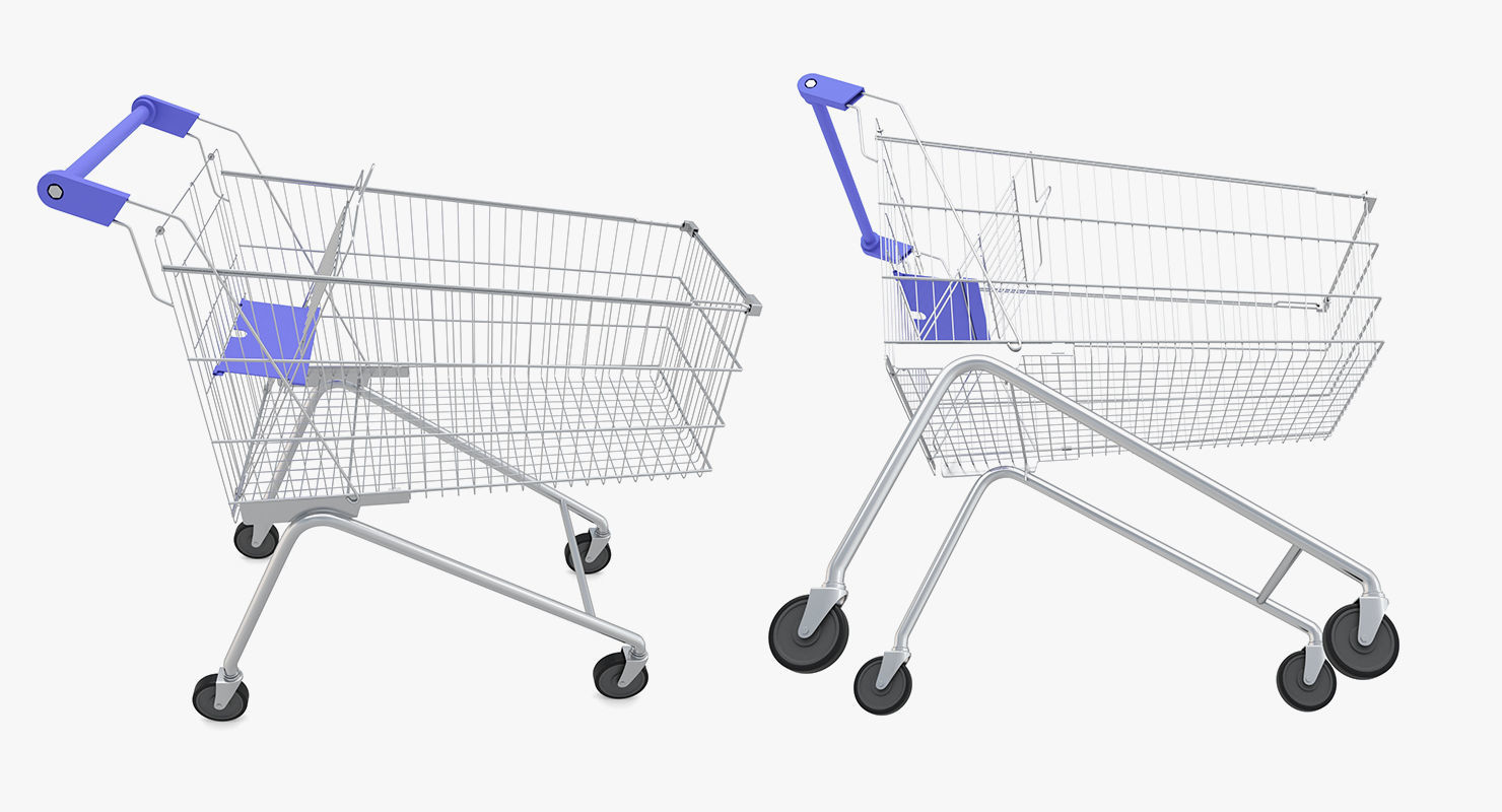 Supermarket - Shopping Cart 3D model_1