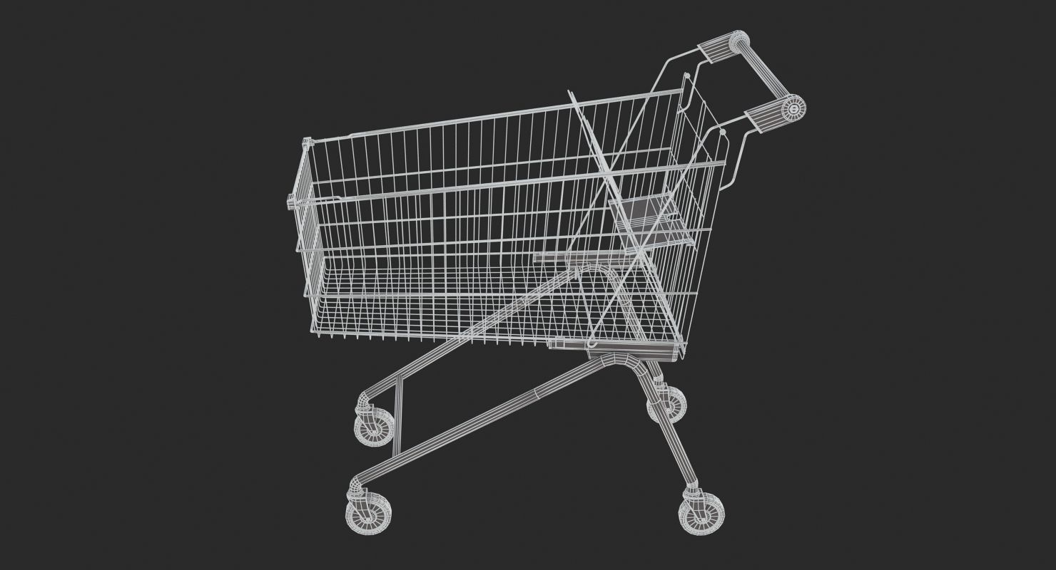 Supermarket - Shopping Cart 3D model_4