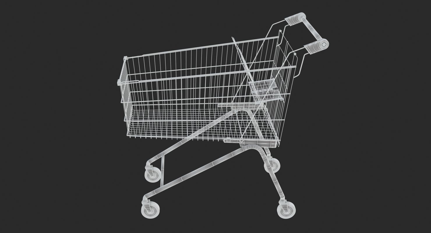 Supermarket - Shopping Cart 3D model_5