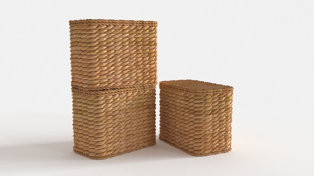 Pottery Barn SAVANNAH UTILITY BASKETS 3D model_3