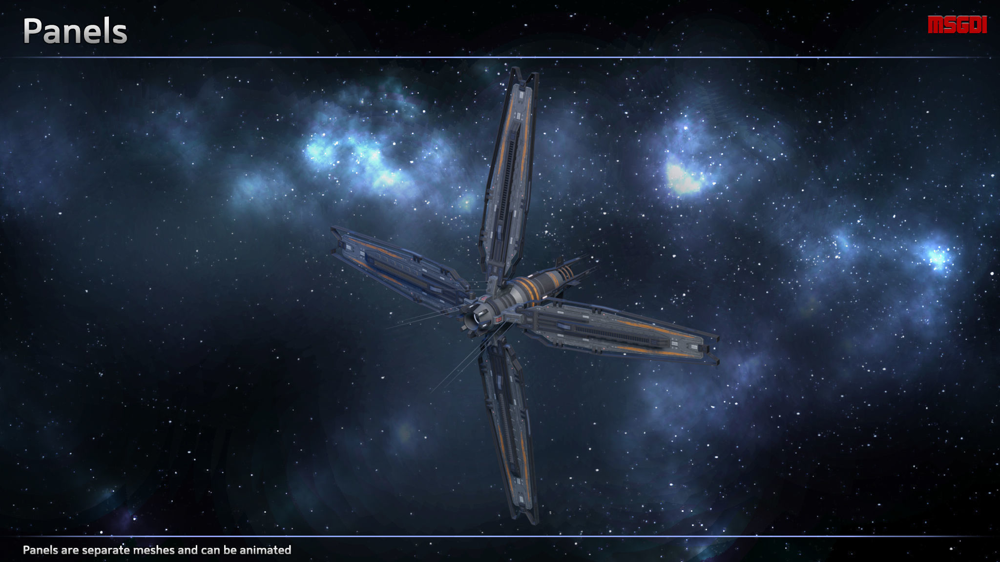 Deep Space Com Relay Low-poly 3D model_1