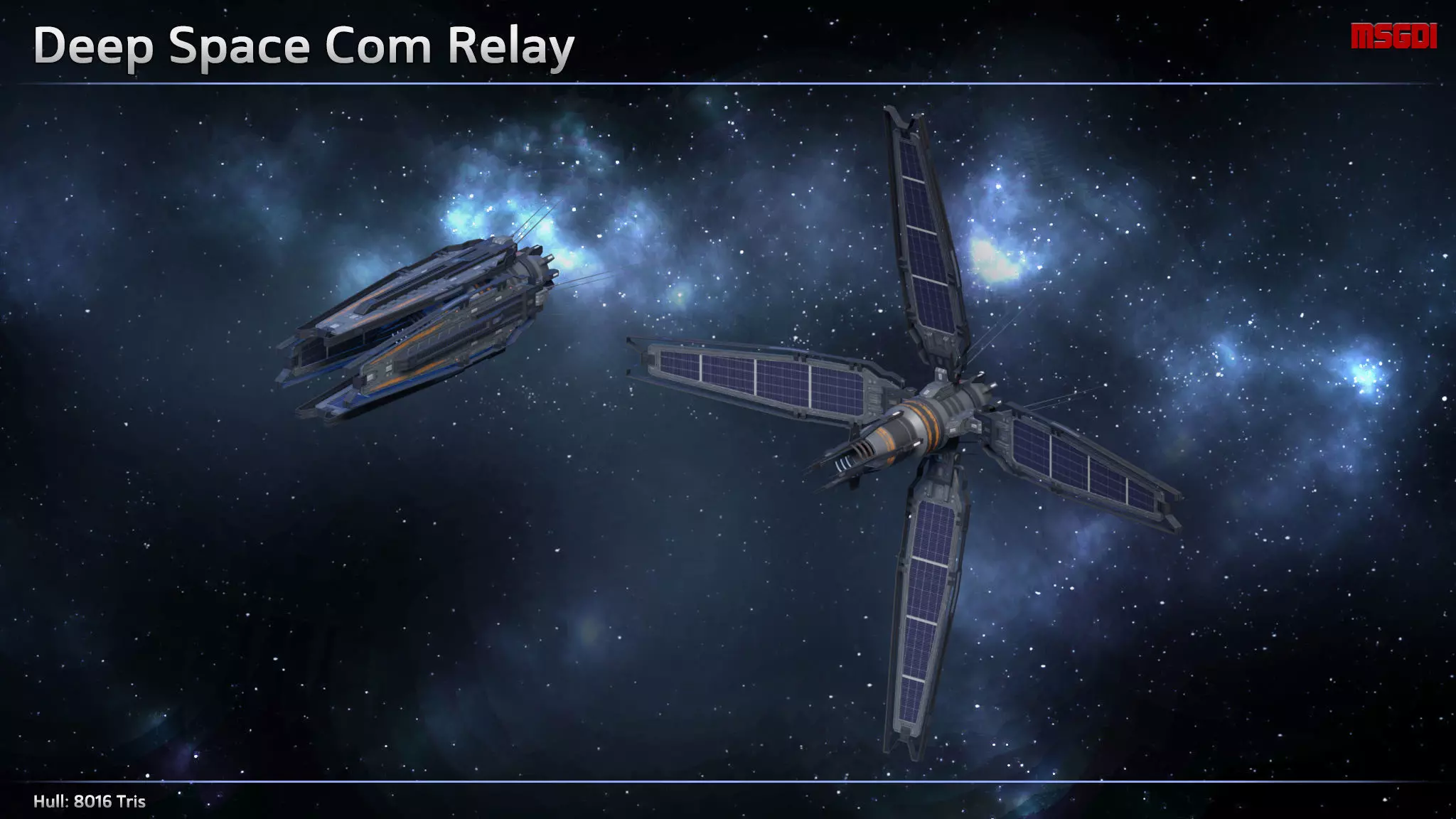 Deep Space Com Relay Low-poly 3D model_0