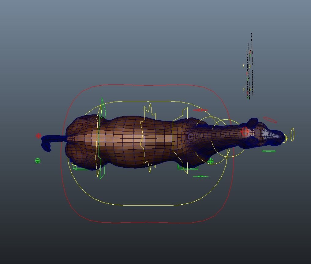 Rig Horse Low-poly 3D model_9