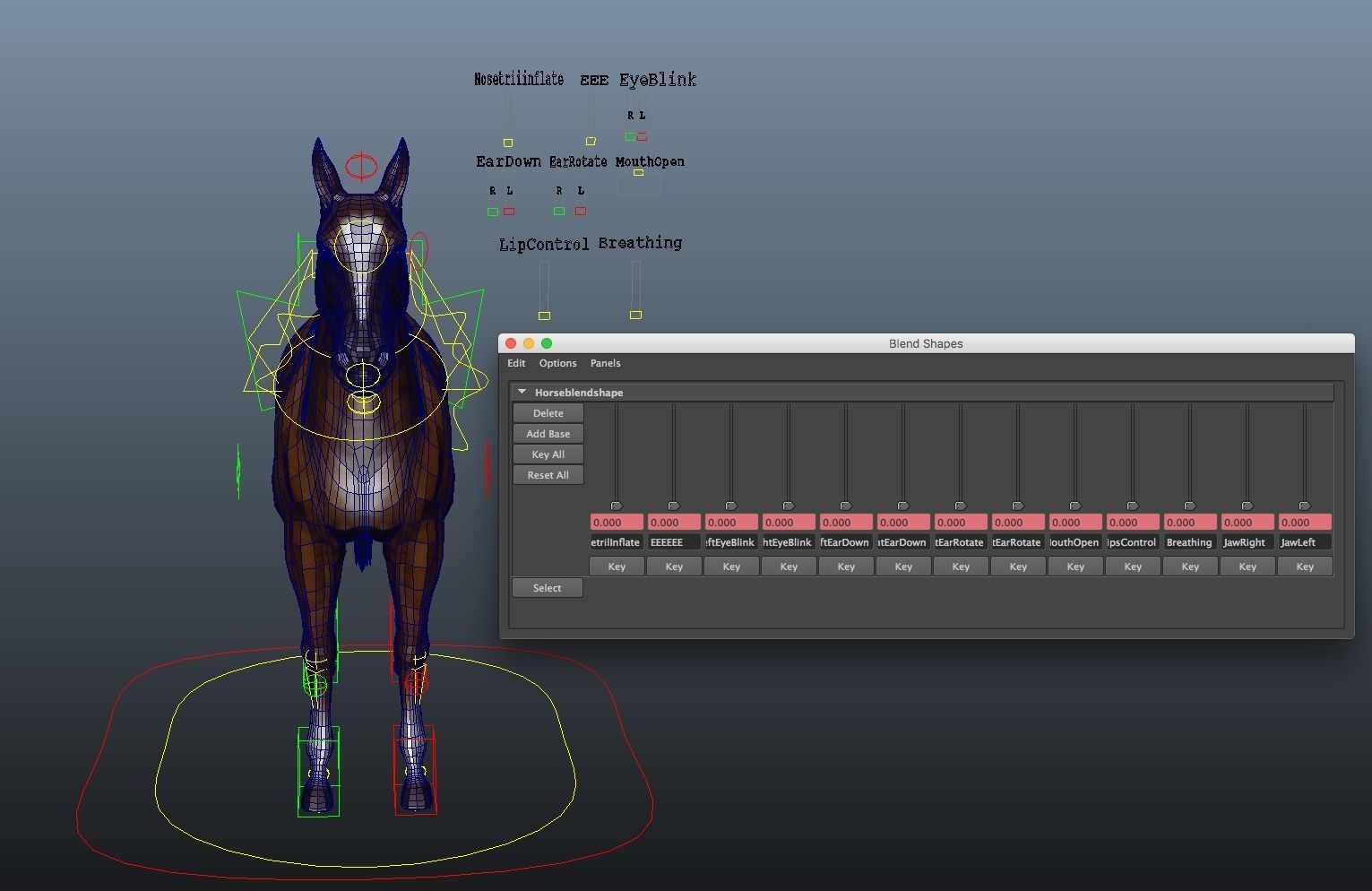 Rig Horse Low-poly 3D model_1
