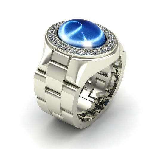 Ring in the form of a watch bracelet 3D print model