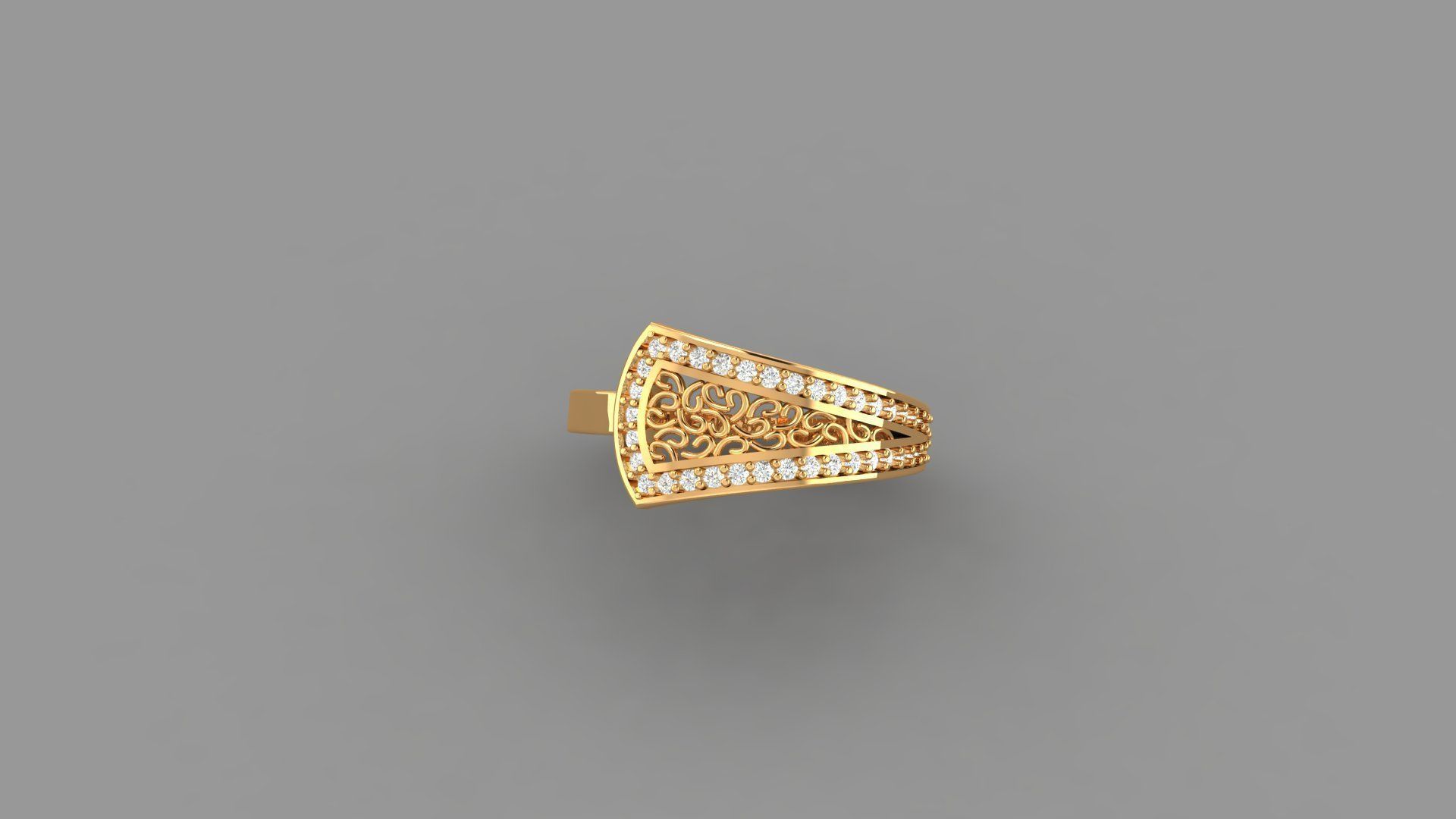 DIAMOND WITH FLIGRY RING 3D model_2