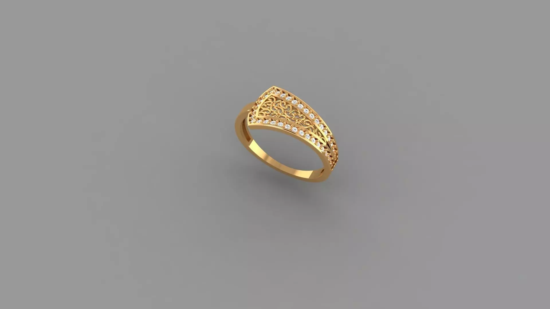 DIAMOND WITH FLIGRY RING 3D model_0