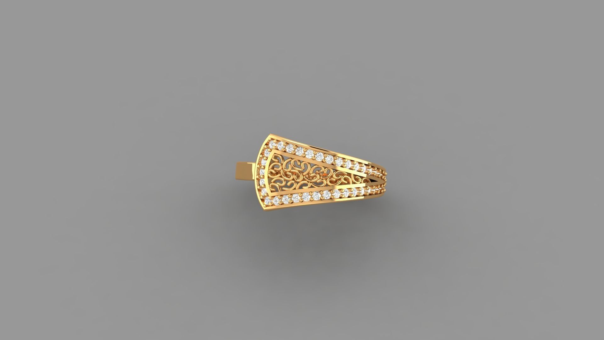 DIAMOND WITH FLIGRY RING 3D model_1