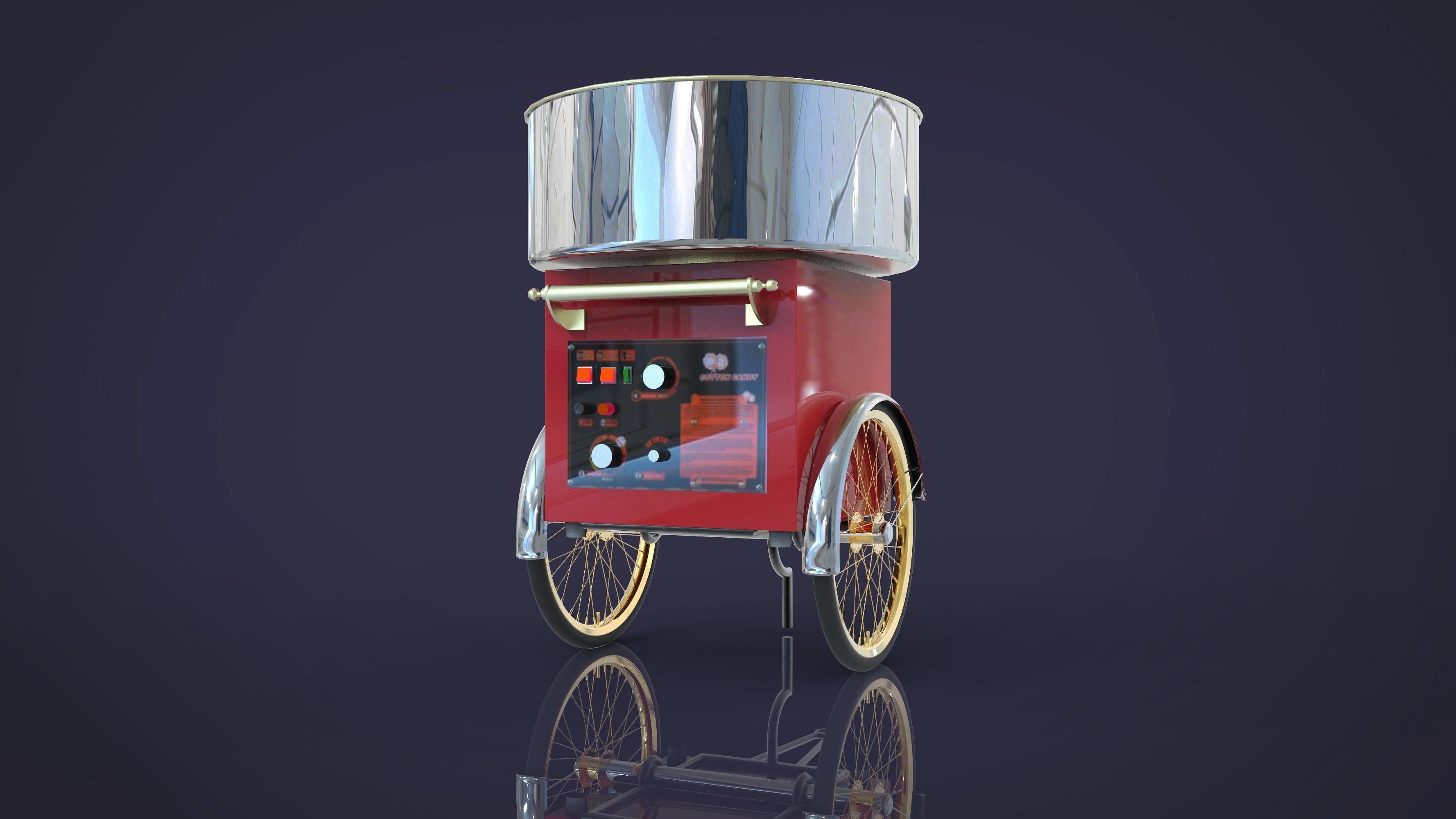 Sweet cotton candy 3D model_1