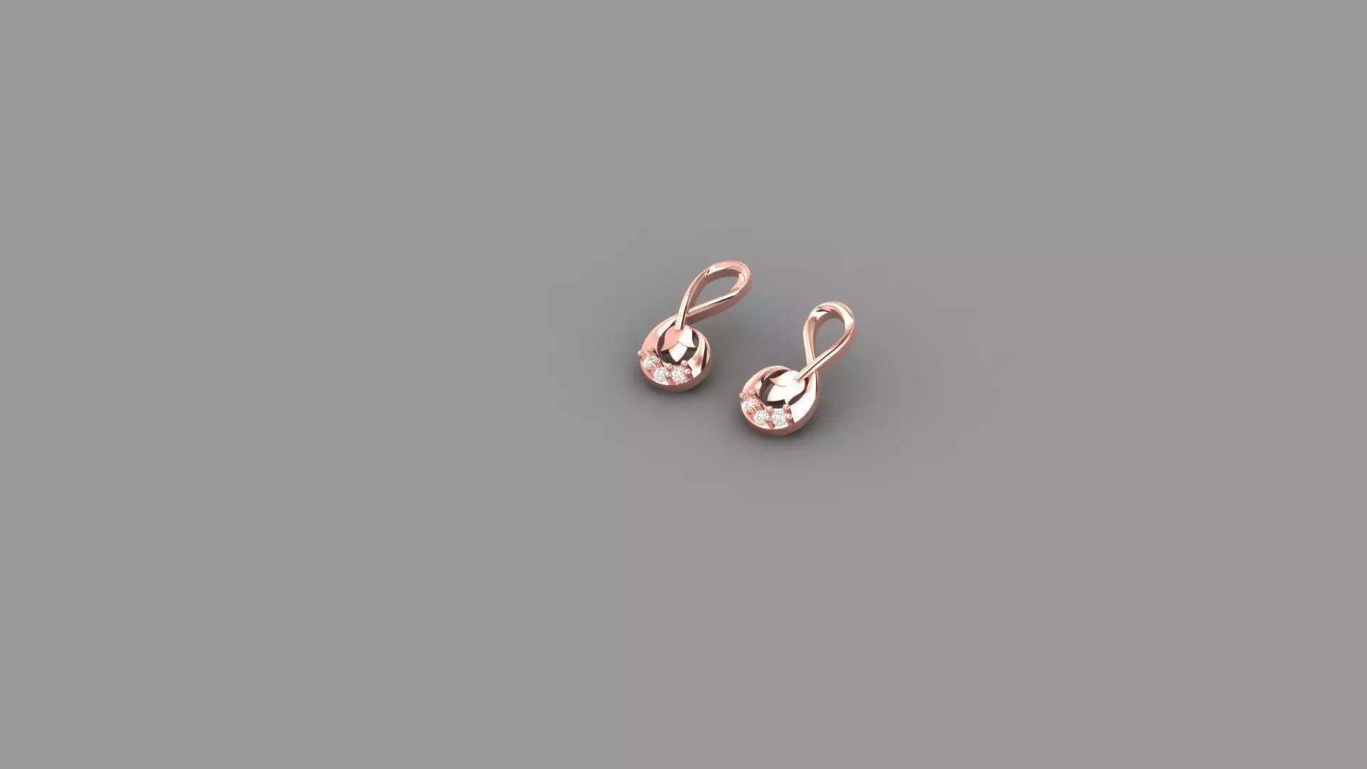 DIAMOND EARRING 3D print model_0