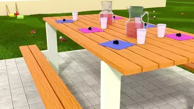 Easter family table with chocolate eggs