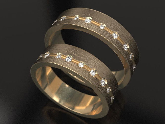 Key wedding bands 3D print model