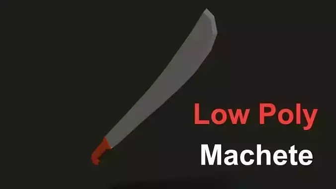 Low Poly Machete sword