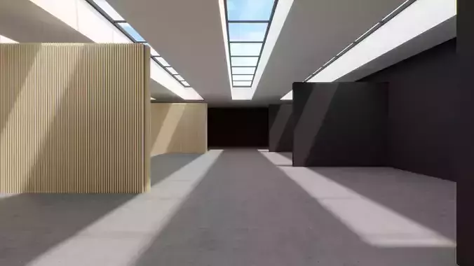 Black and White VR Gallery for Product Showcase 4K