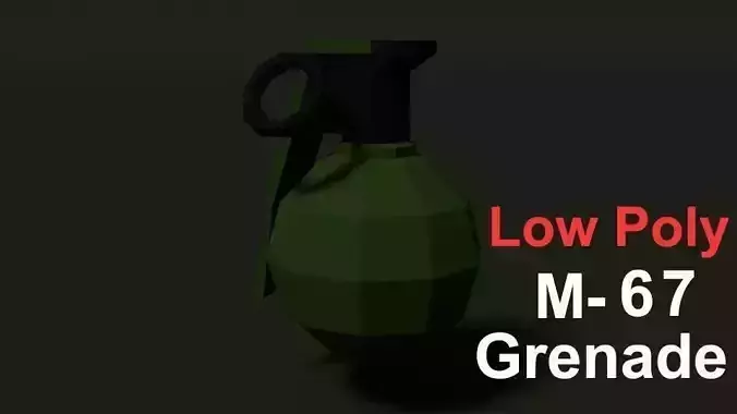 Low Poly M-67 Grenade Low-poly 3D model