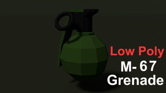 Low Poly M-67 Grenade Low-poly 3D model