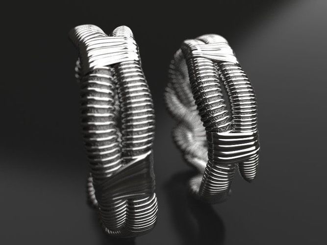 Pairing Worms wedding bands - original 3D print model