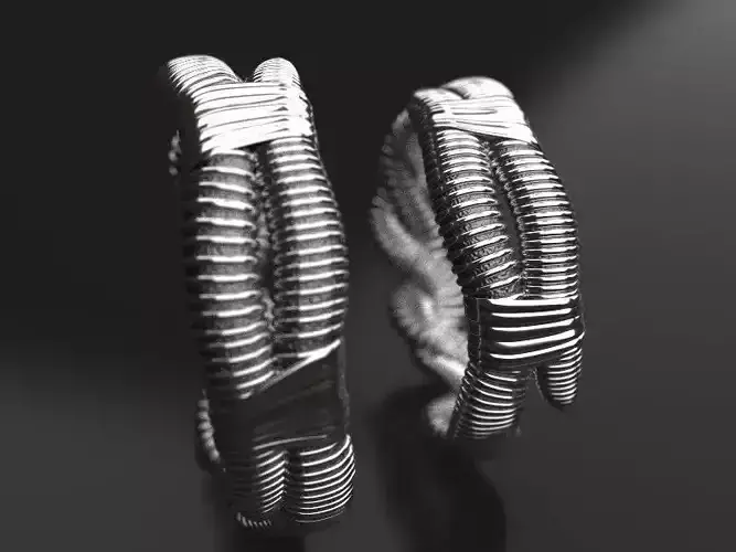 Pairing Worms wedding bands - original 3D print model