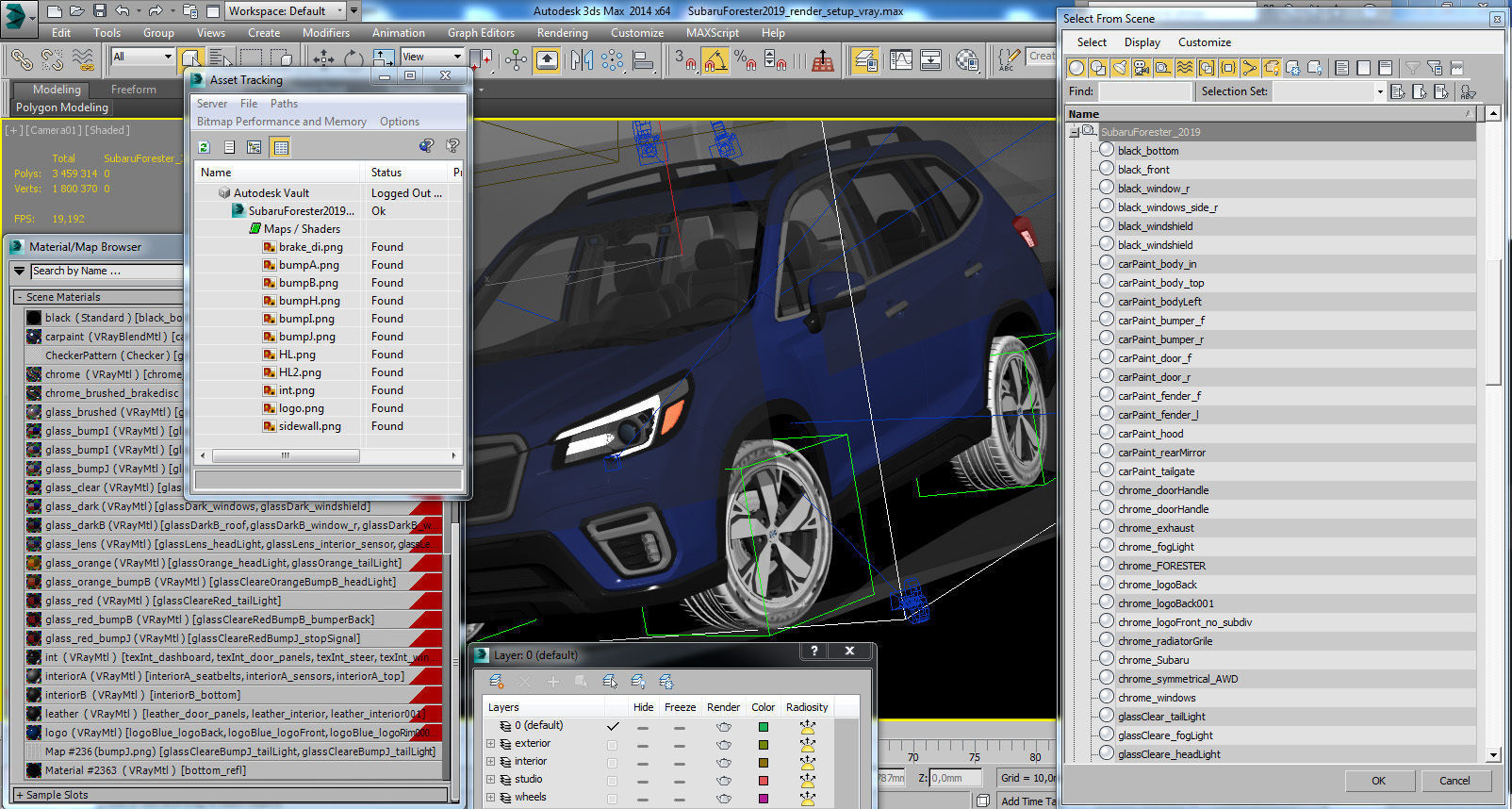 Subaru Forester 2019 3D model_22