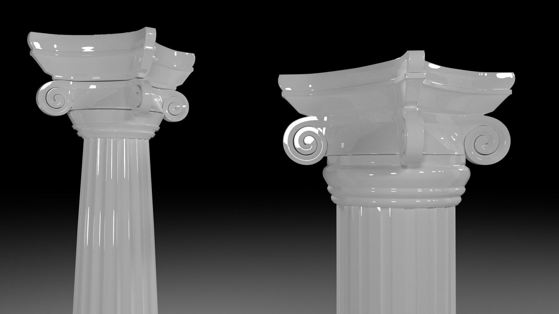 Column columns in row 3D model_2