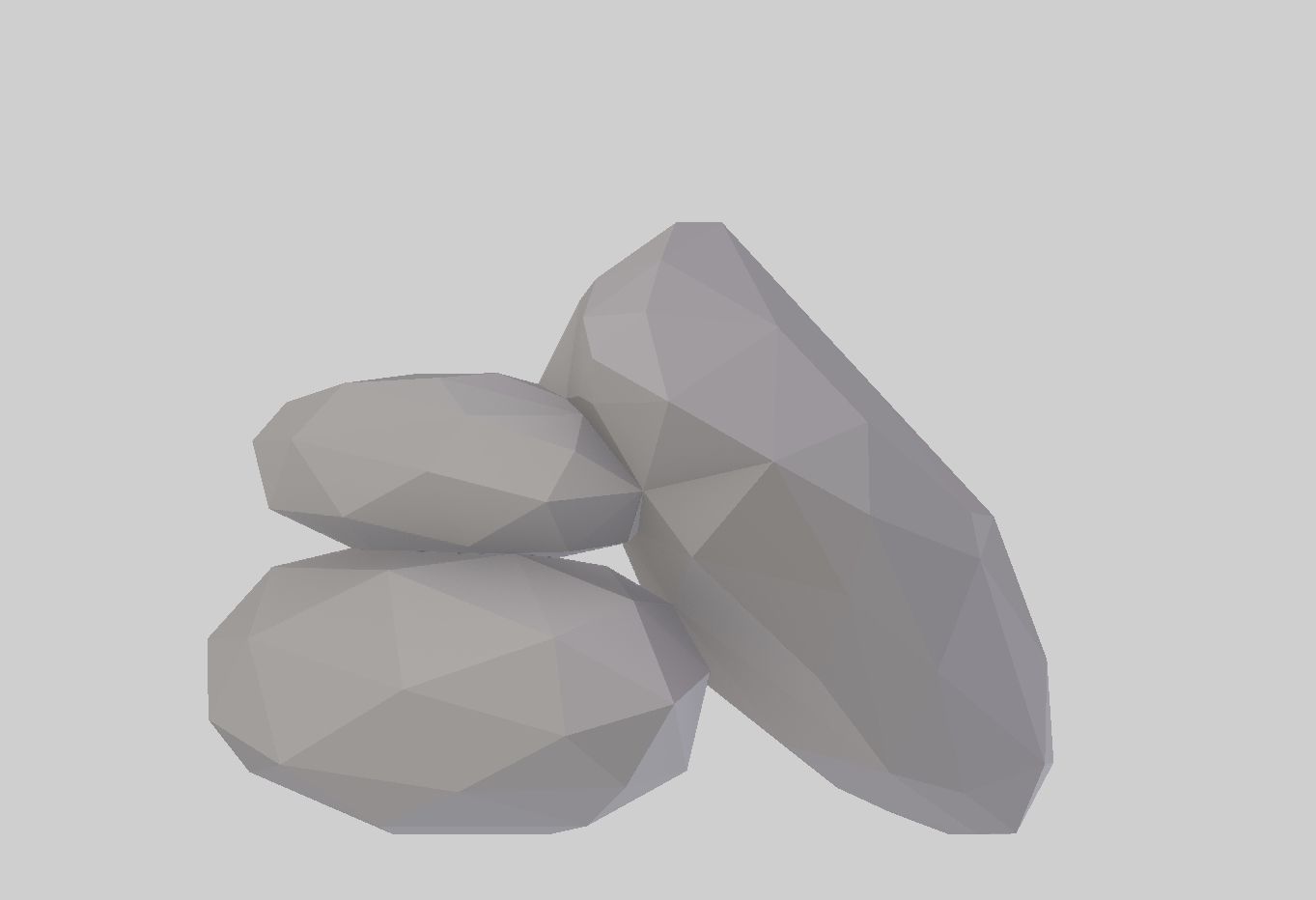 LOW POLY Rock Collection polygonal Low-poly 3D model_14