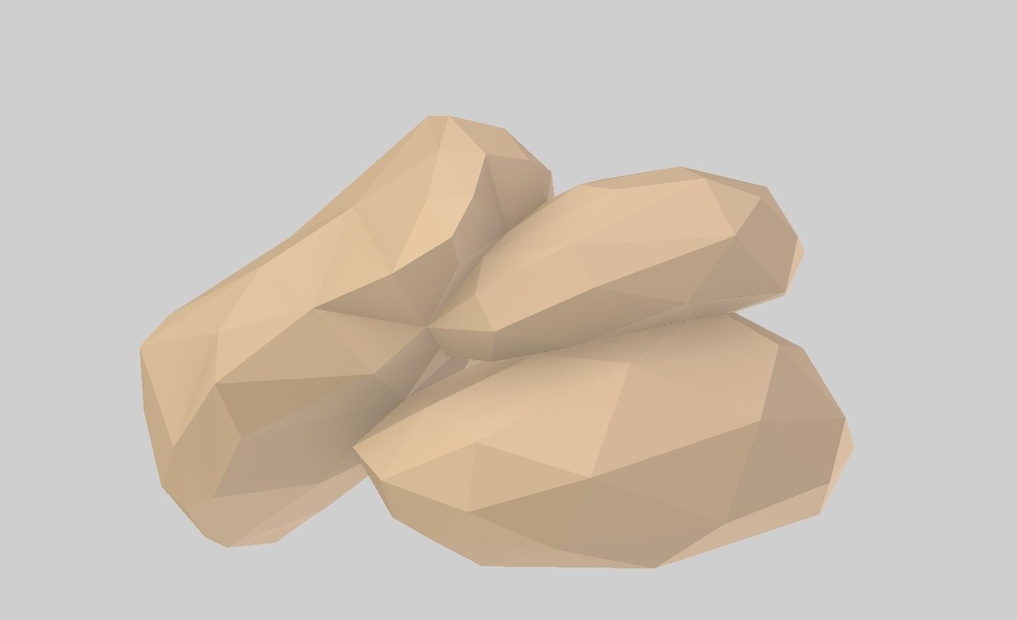 LOW POLY Rock Collection polygonal Low-poly 3D model_18