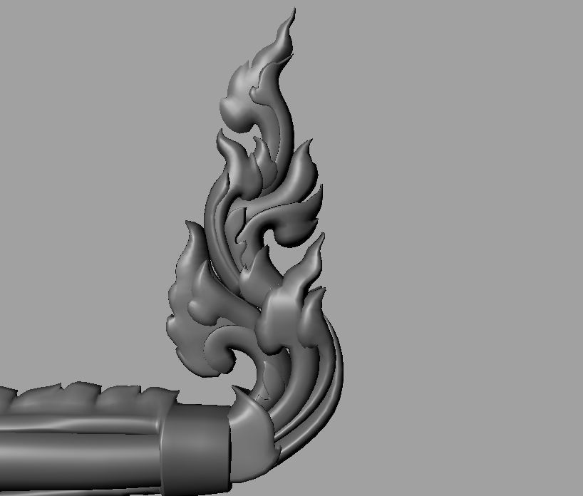 Thai Naga Low Poly Rigged Low-poly 3D model_7