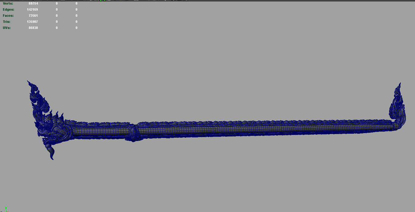 Thai Naga Low Poly Rigged Low-poly 3D model_8