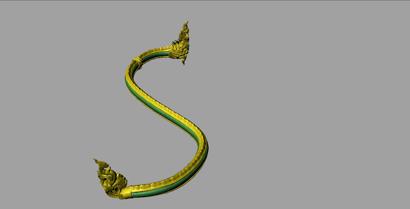 Thai Naga Low Poly Rigged Low-poly 3D model_11