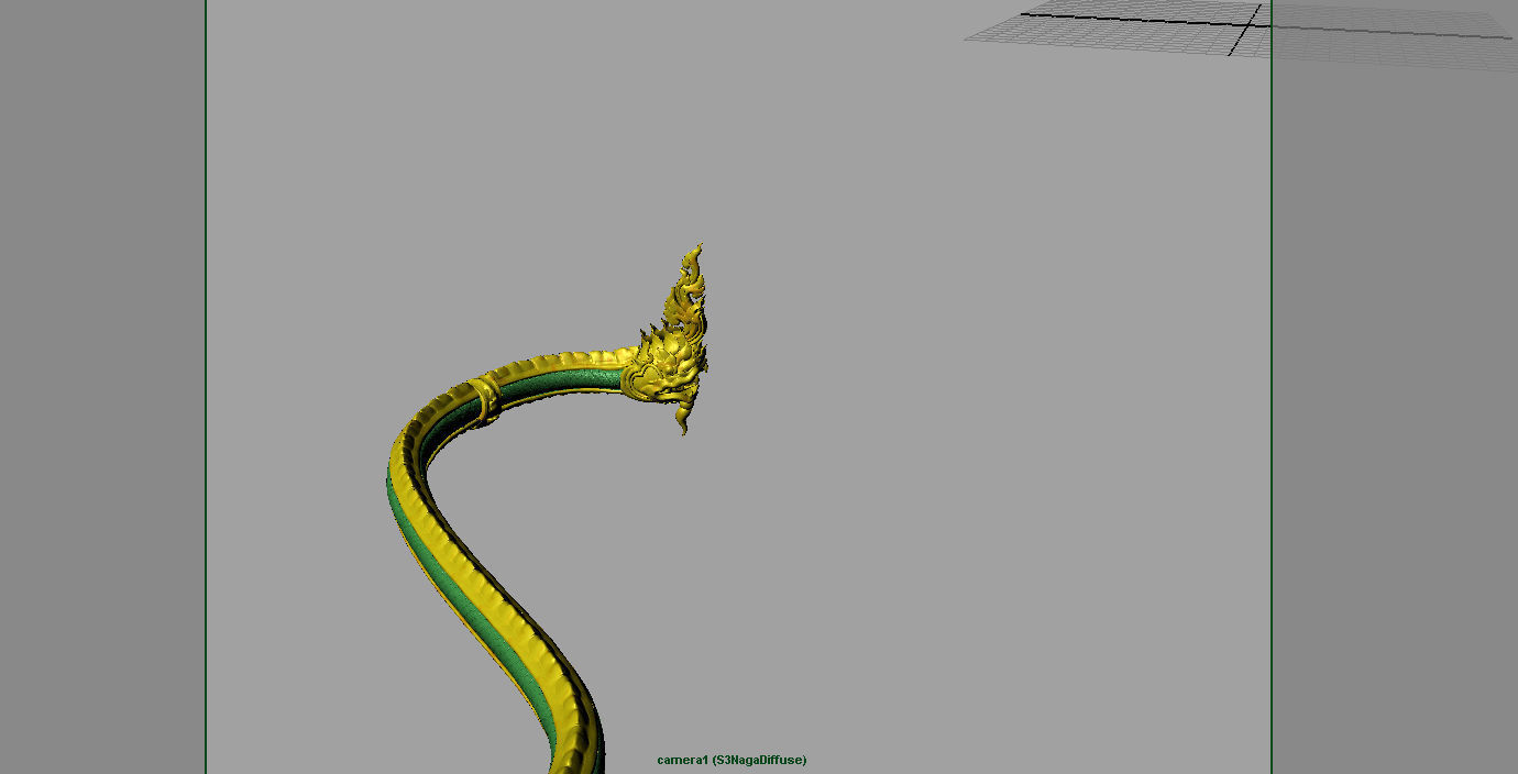 Thai Naga Low Poly Rigged Low-poly 3D model_10