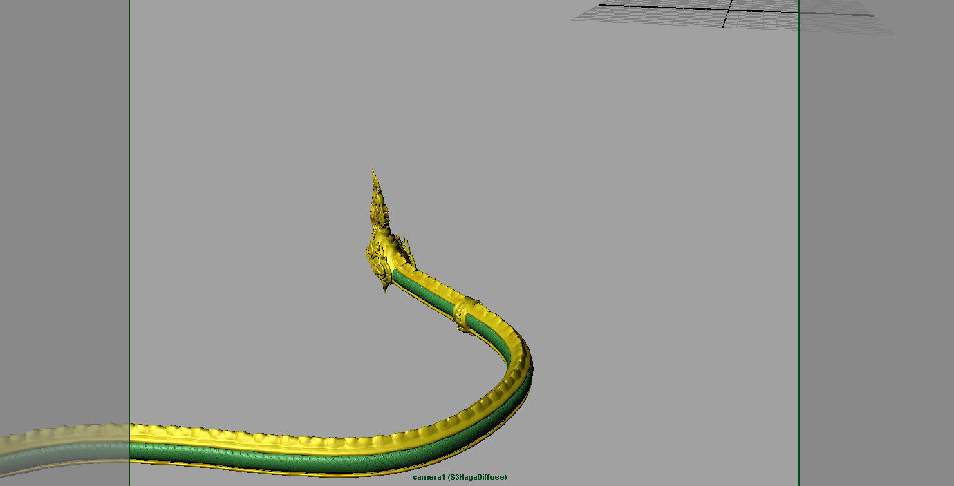 Thai Naga Low Poly Rigged Low-poly 3D model_12