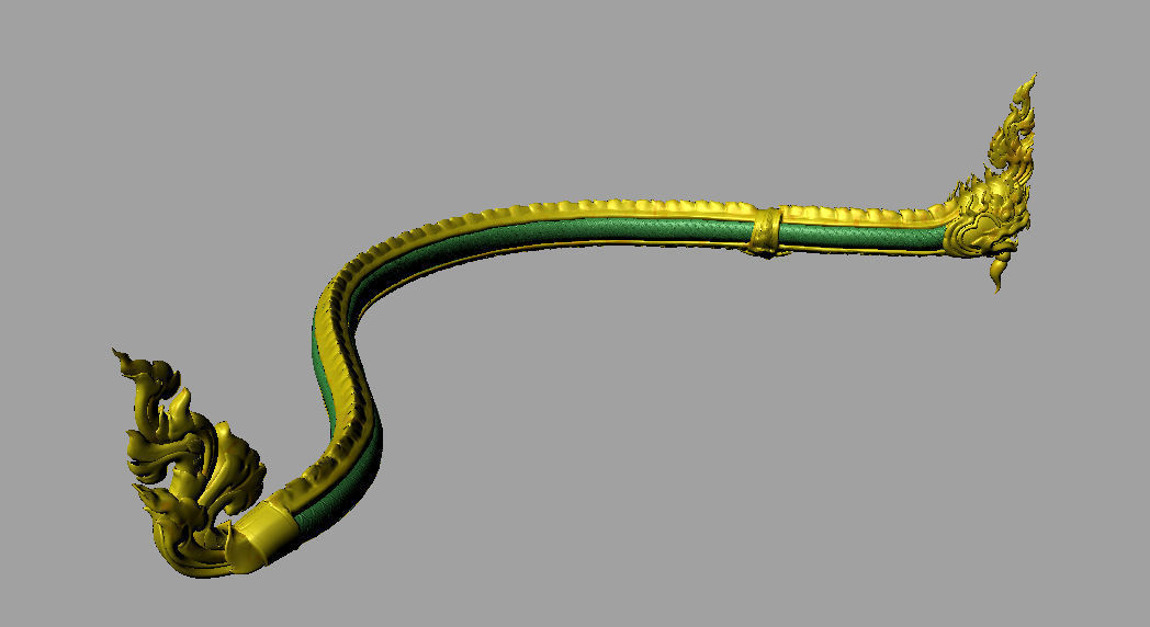 Thai Naga Low Poly Rigged Low-poly 3D model_13