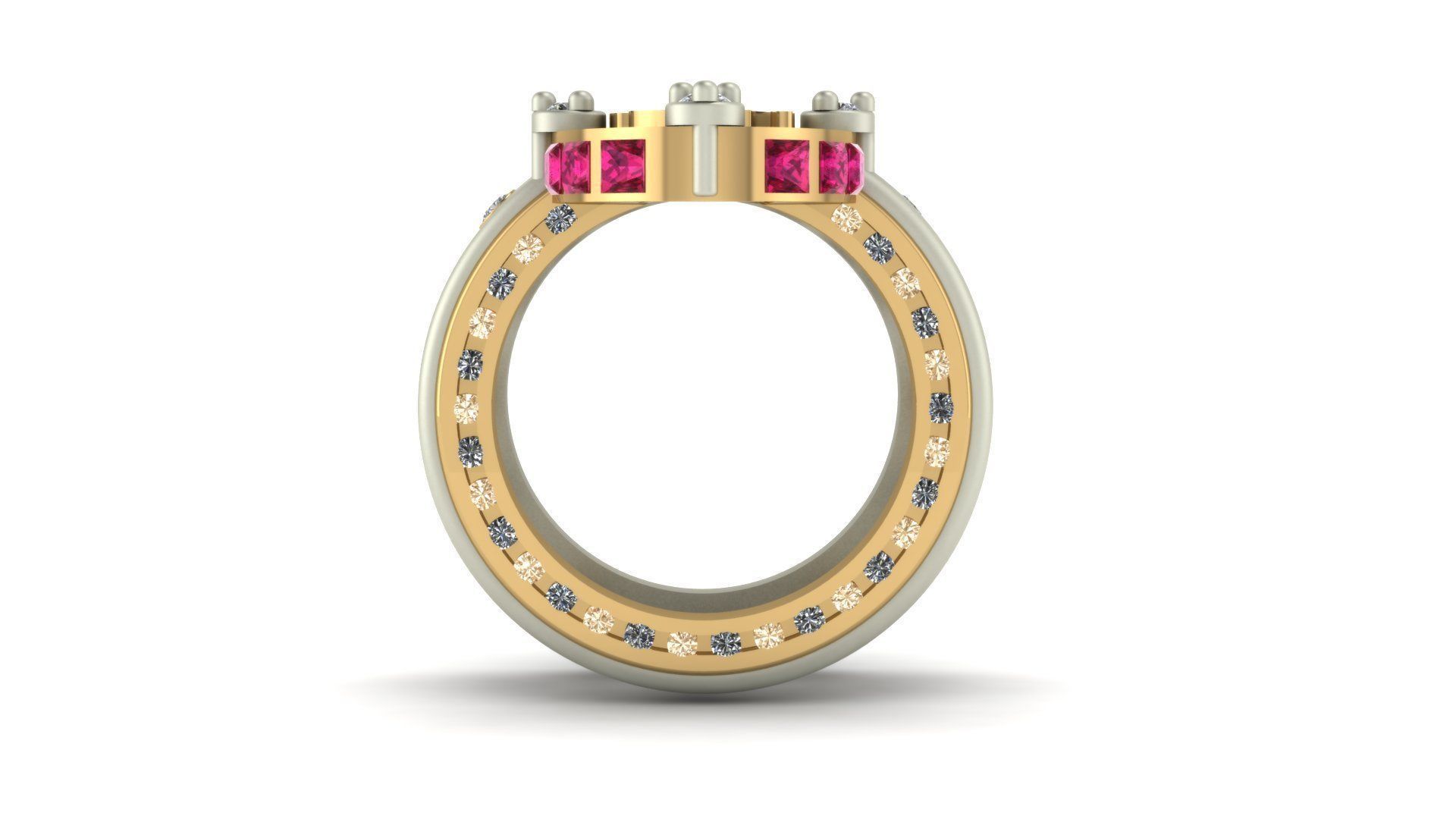 Charm and Talisman Ring of OM Mantra Symbol  3D print model_2