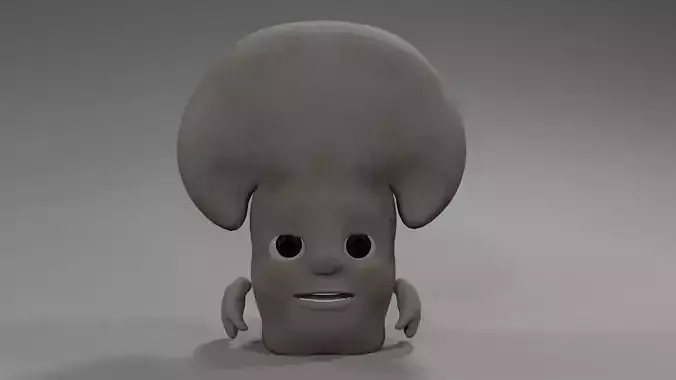 mushroom cartoon character with big ears