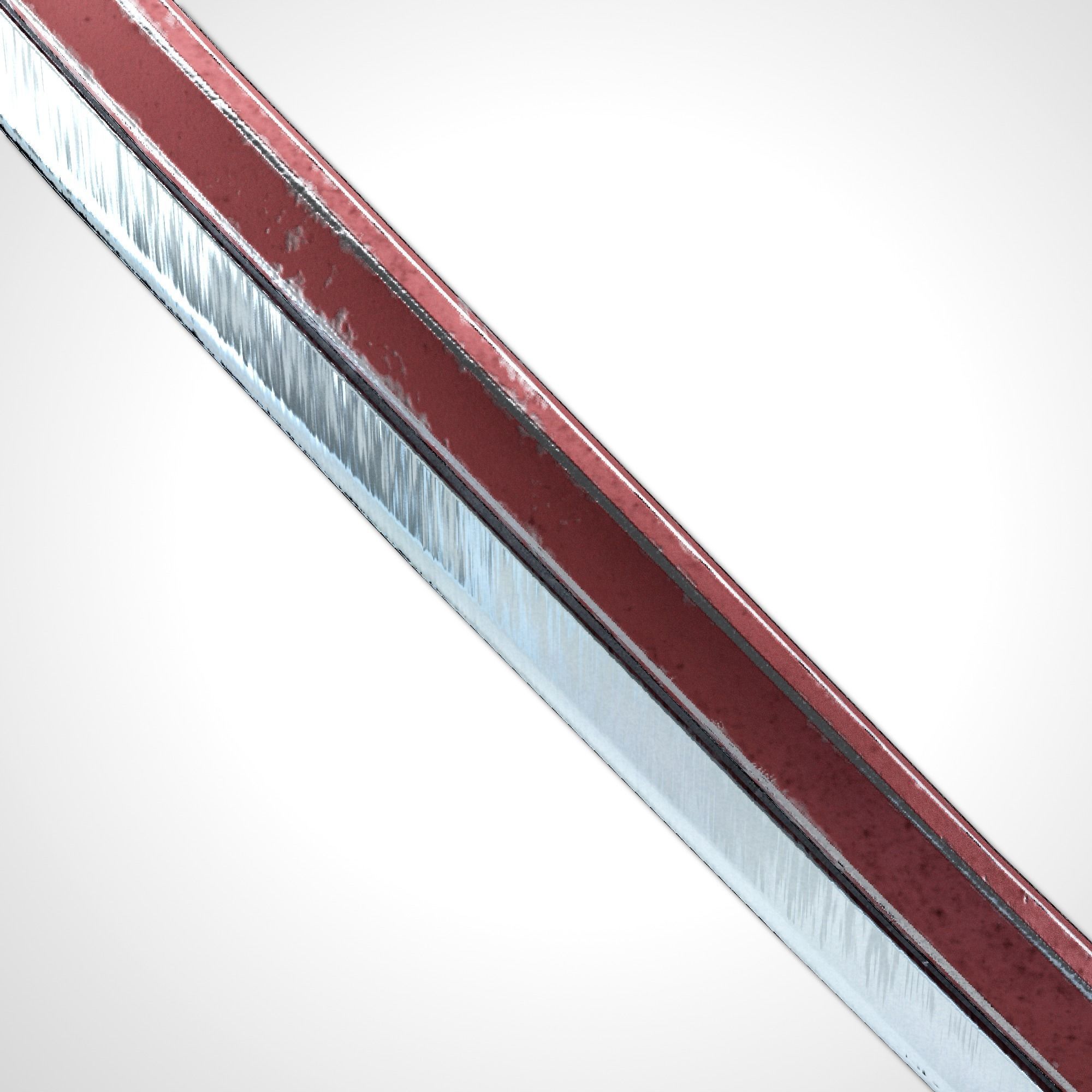Two Colors Epee - Remake Low-poly 3D model_13