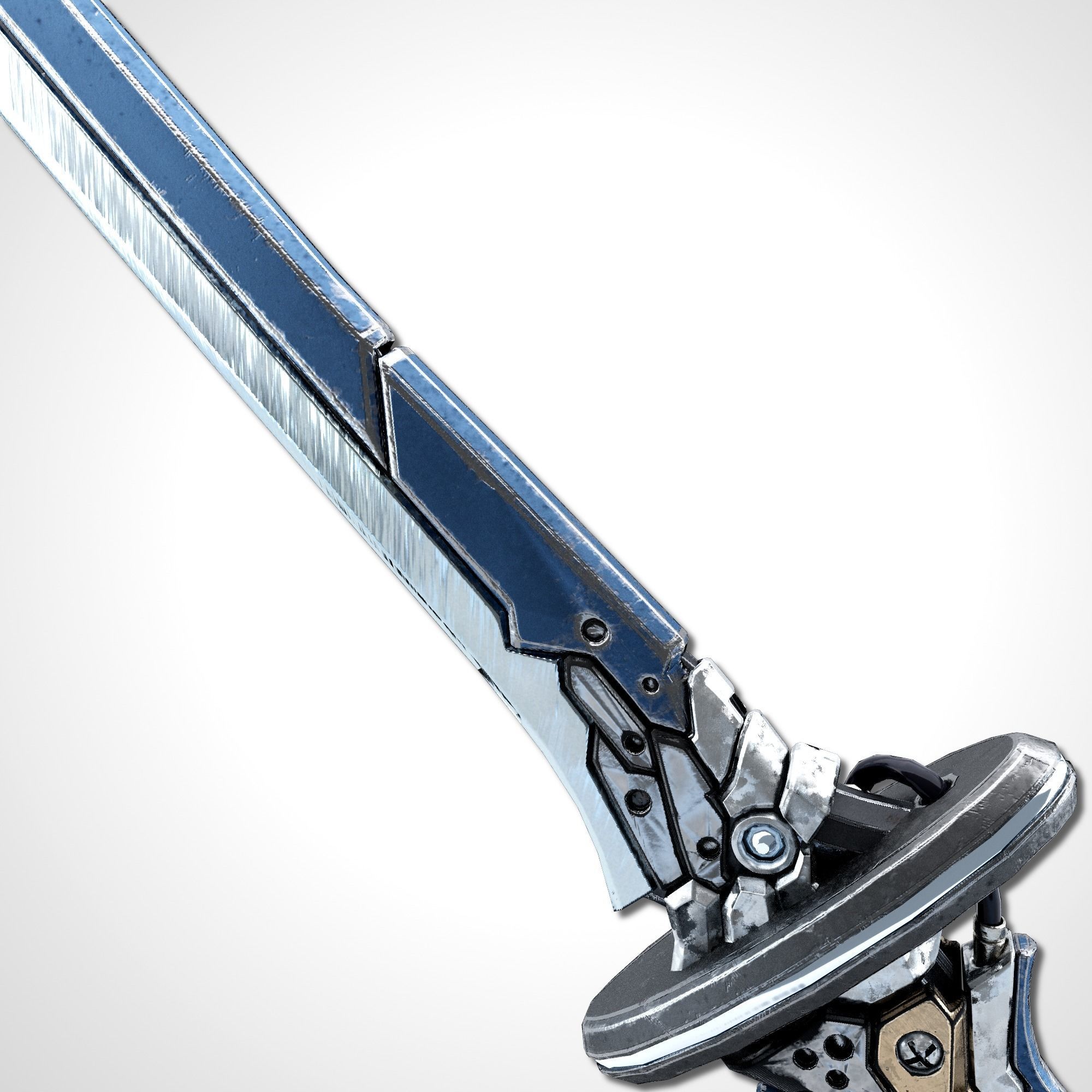 Two Colors Epee - Remake Low-poly 3D model_14